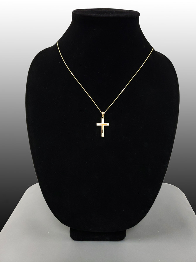 Yellow Gold Inner Cross Pendant Necklace