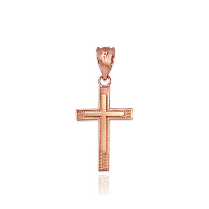 Rose Gold Inner Cross Charm Necklace
