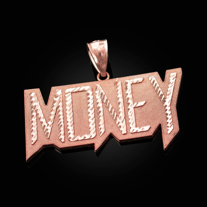 Rose Gold MONEY Hip-Hop DC Pendant