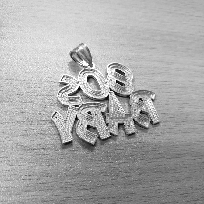 White Gold 80S BABY Hip-Hop DC Pendant