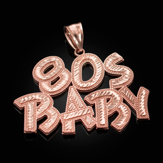 Rose Gold 80S BABY Hip-Hop DC Pendant