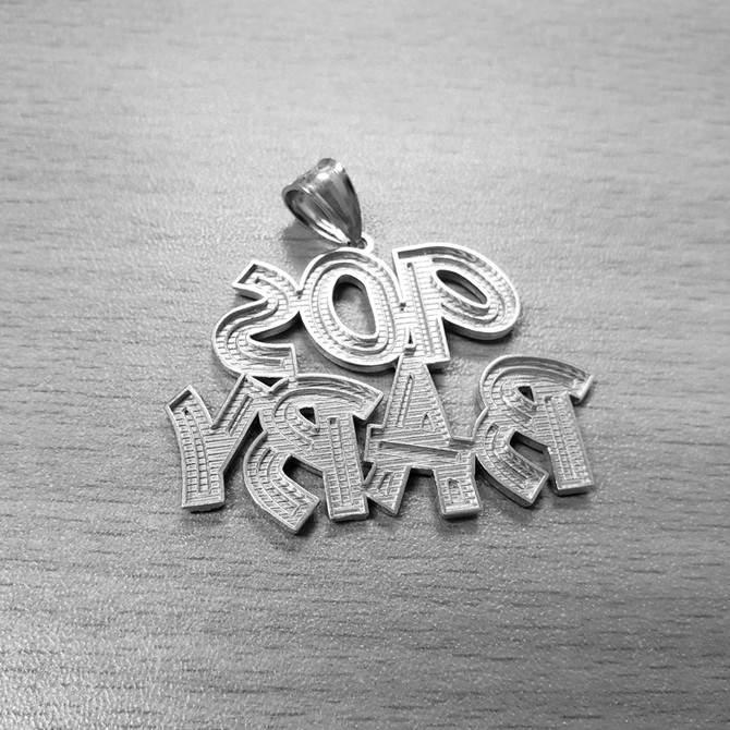 White Gold 90S BABY Hip-Hop DC Pendant