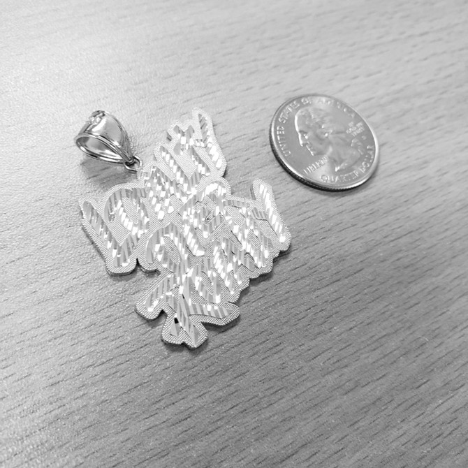 Rose Gold LOYALTY OVER ROYALTY Hip-Hop DC Pendant