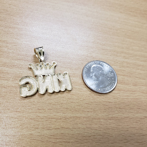 Yellow Gold Crown King Hip-Hop DC Pendant
