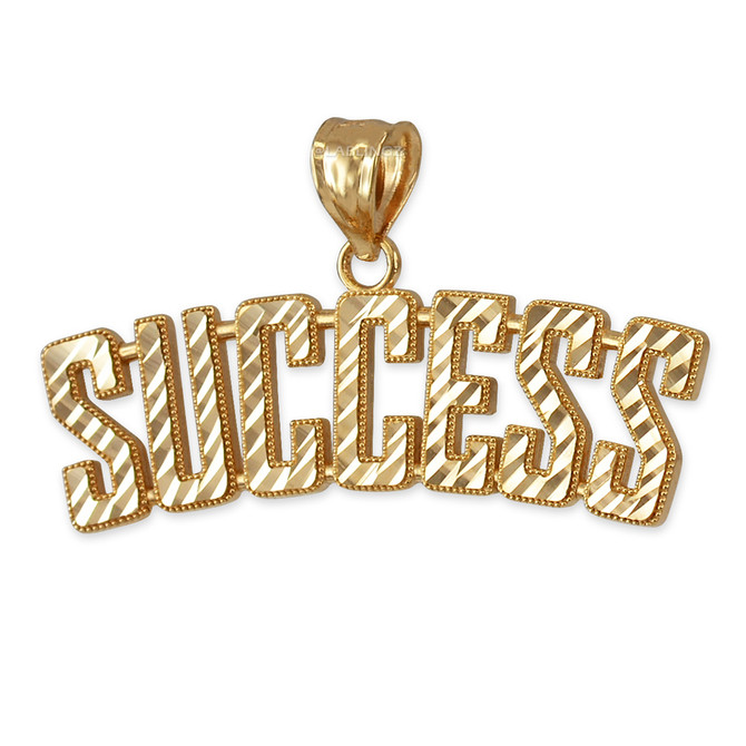 SUCCESS Yellow Gold DC Pendant Necklace