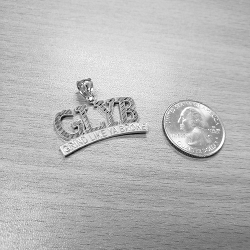 Rose Gold GLYB Grind Like Ya Broke DC Pendant Necklace
