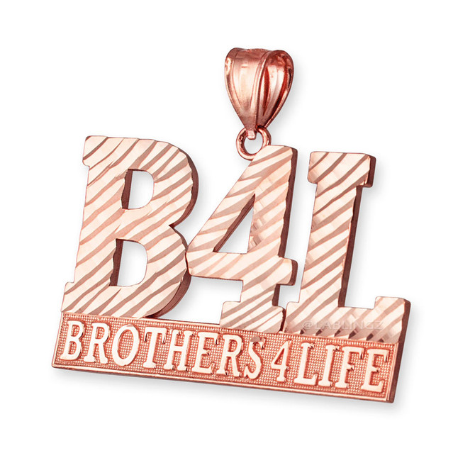 Rose Gold B4L Brothers 4 Life Mens DC Pendant