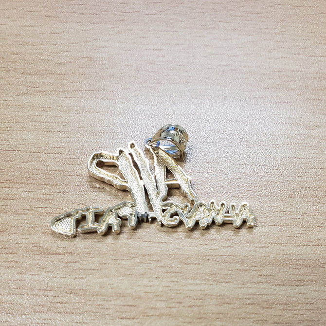 Polished Yellow Gold ALWAYS PAID Hip-Hop Pendant