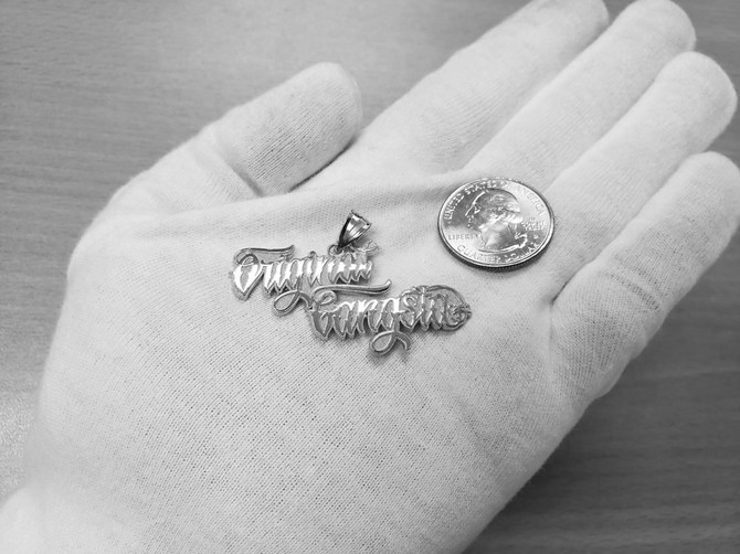 White Gold ORIGINAL GANGSTA Hip-Hop Pendant