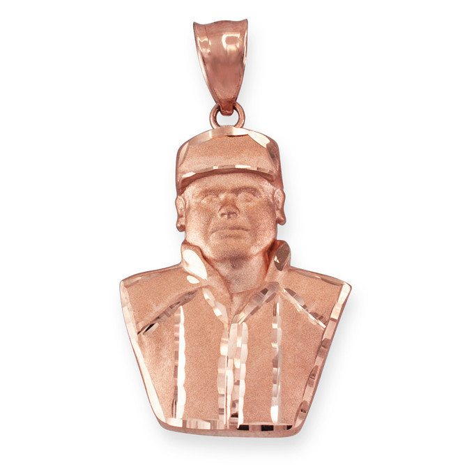 Rose Gold El Chapo Guzman Satin DC Pendant