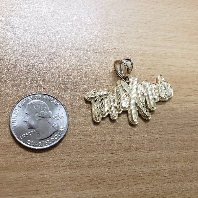 Gold TRIPLE X MODE Hip-Hop DC Pendant