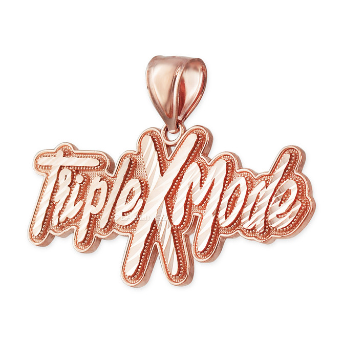 Gold TRIPLE X MODE Hip-Hop DC Pendant