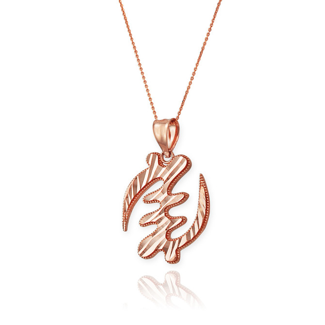 Gold African Adinkra Gye Nyame DC Pendant Necklace