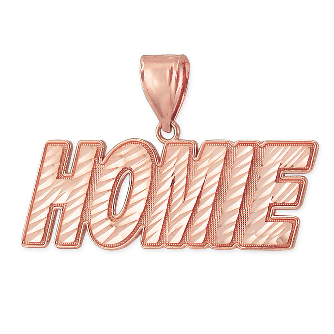 Mens Gold HOMIE Hip-hop DC Pendant