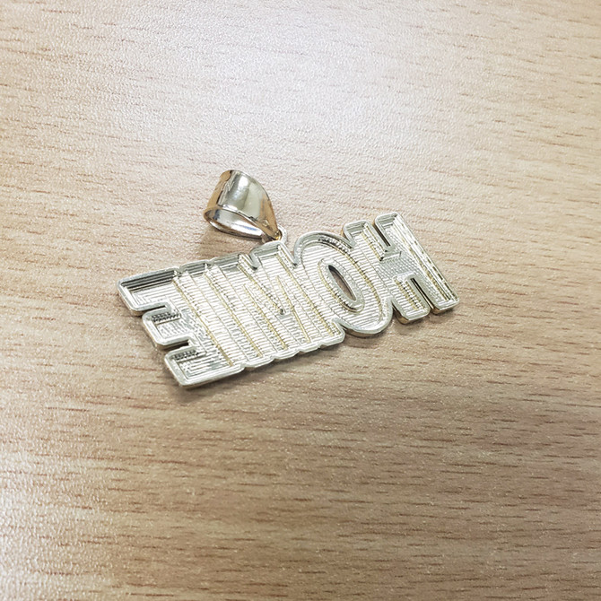 Mens Gold HOMIE Hip-hop DC Pendant