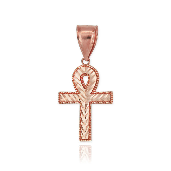 Rose Gold Ankh Cross DC Hip-Hop Pendant (S/L)