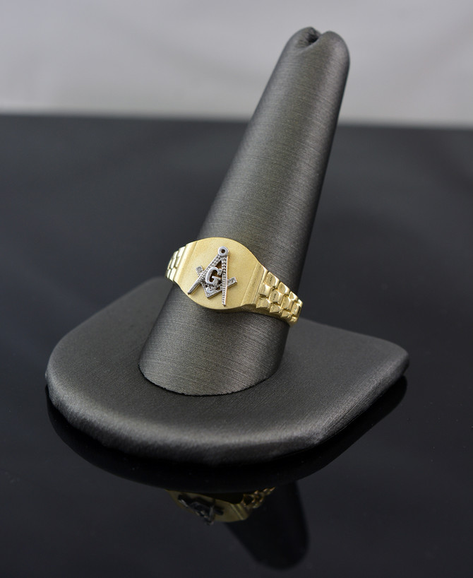 Gold Mens Masonic Ring