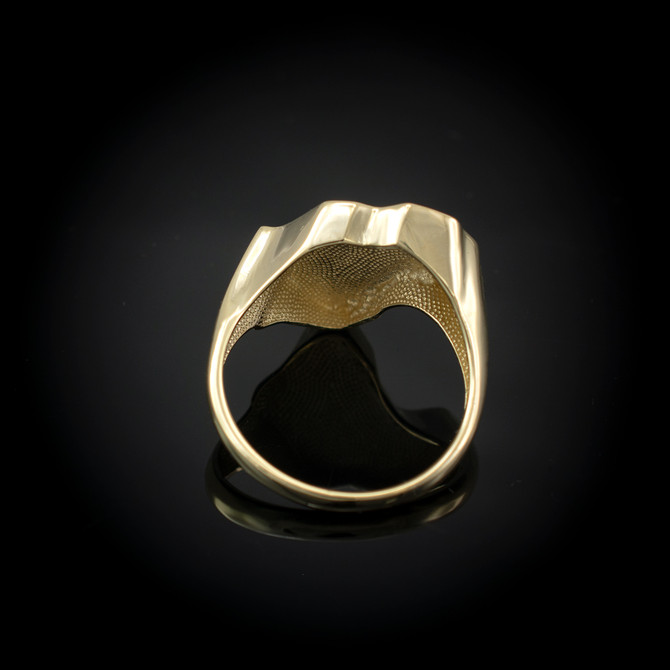 Gold Nugget Africa Ring