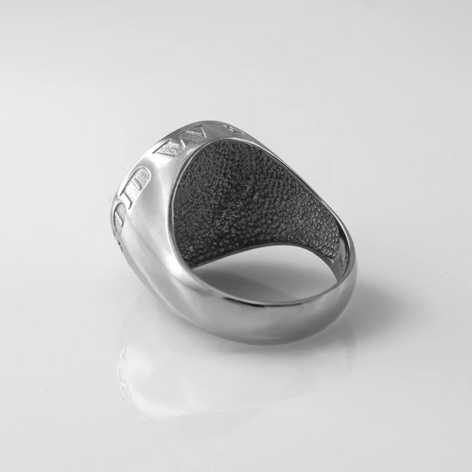 Gold Benjamin Franklin Mens Signet Ring