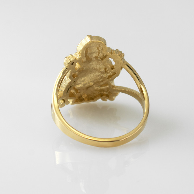 Gold Ganesh Elephant God Yoga Ring