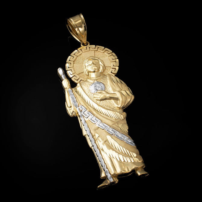 Gold Saint Jude Large DC Pendant