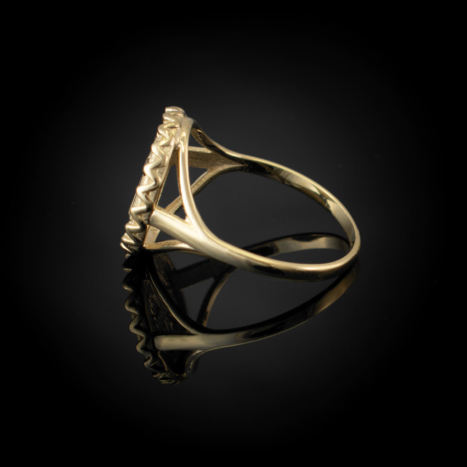Gold Saint Benedict Women's Ring
