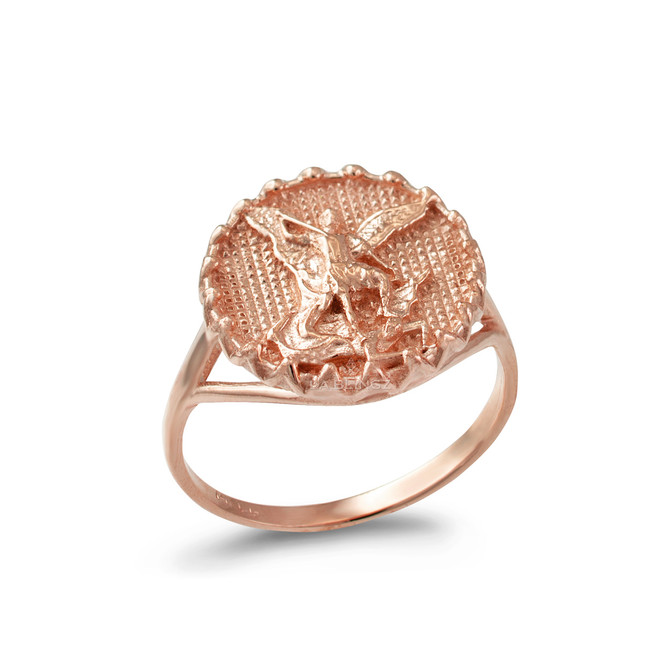 Gold Saint Michael Women's Ring