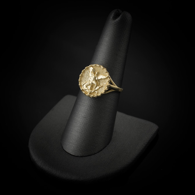 Gold Saint Michael Women's Ring