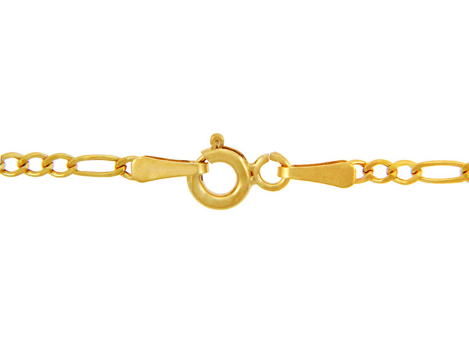 10K Yellow Gold 4.92mm Hollow Figaro Chain