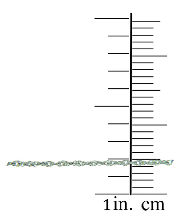 White Gold 0.2mm Singapore Chain