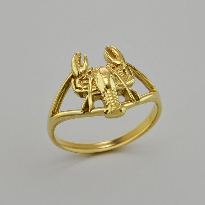 Yellow Gold Lobster Women's Ring