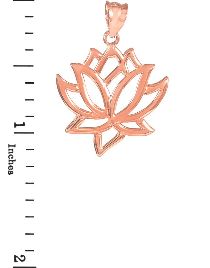 Rose Gold Lotus Flower Pendant
