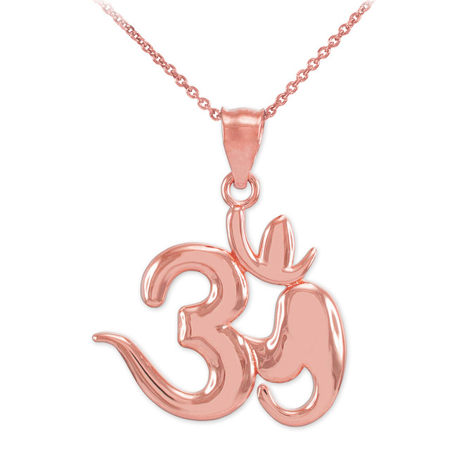Rose Gold Om Symbol Pendant