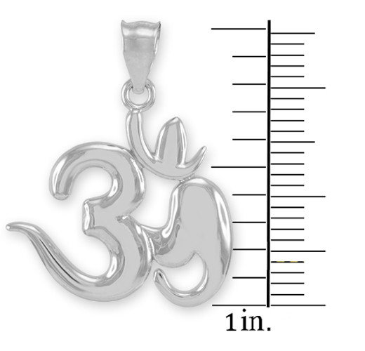 White Gold Om Symbol Pendant