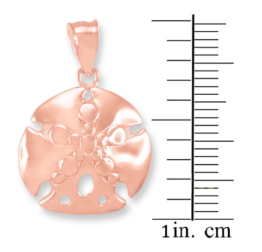 Rose Gold Sand Dollar Pendant