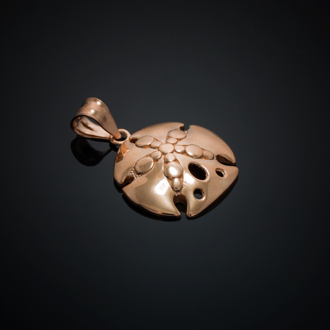 Rose Gold Sand Dollar Pendant