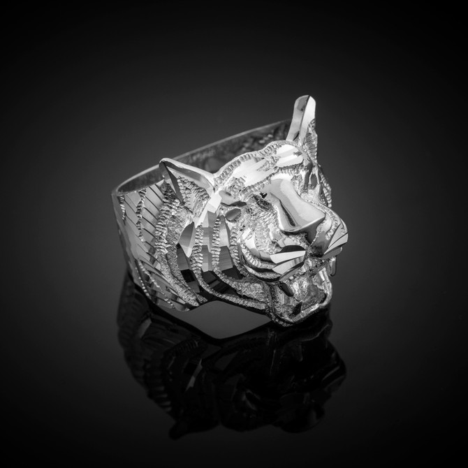 White Gold Tiger Ring