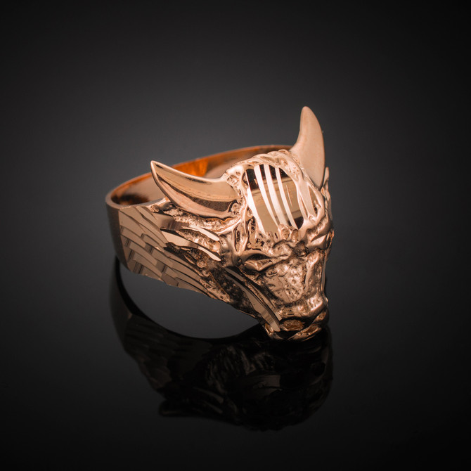 Rose Gold Bull Taurus Ring