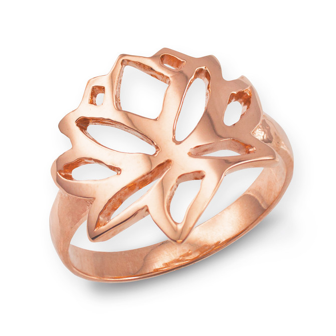 Rose Gold Lotus Ring