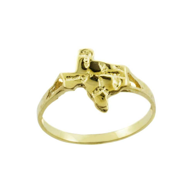 Yellow Gold Small Texas Nugget Ring