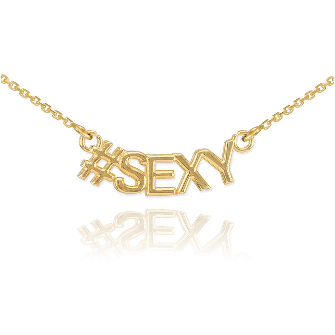 14k Gold #SEXY Necklace
