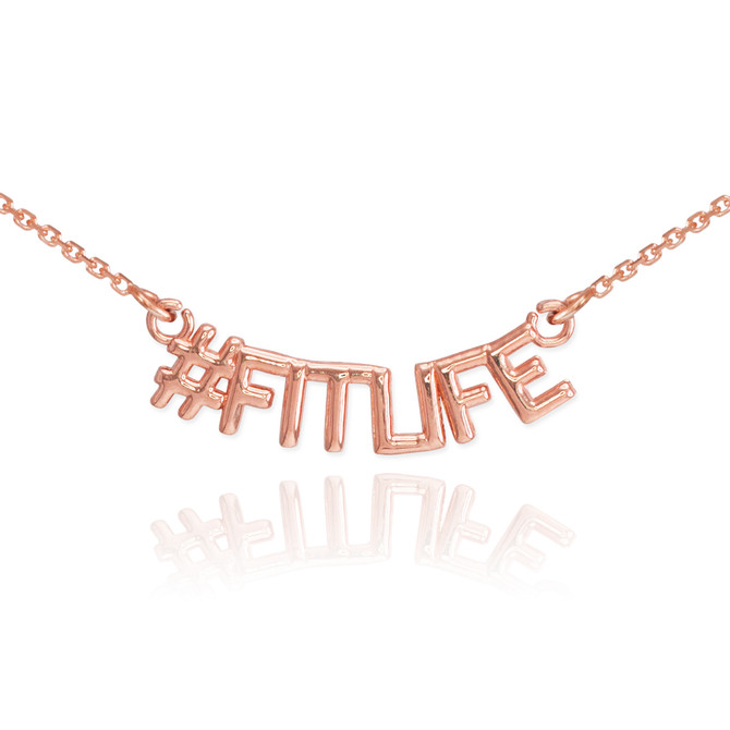14k Rose Gold #FITLIFE Necklace