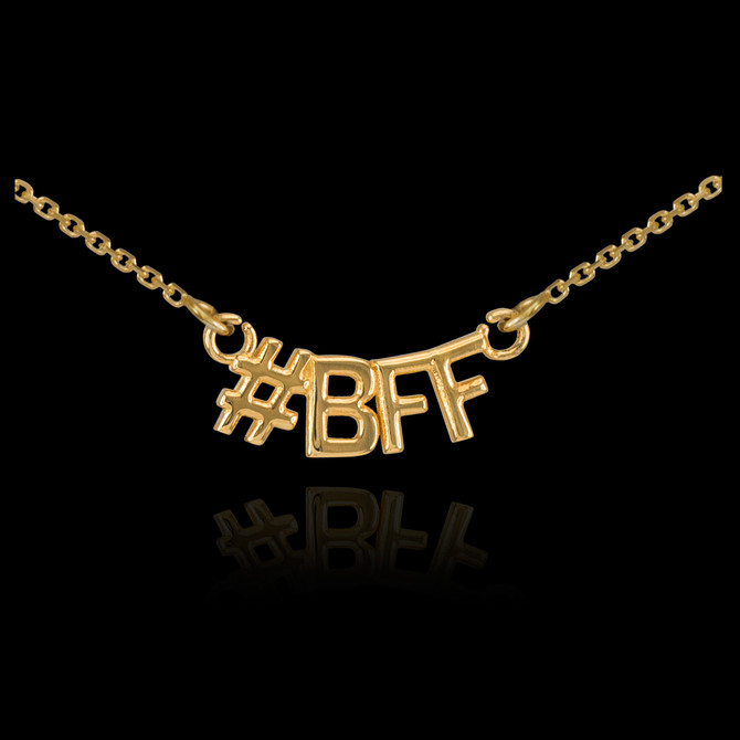 14k Gold #BFF Necklace