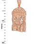 Rose Gold Jesus Face Pendant