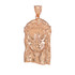 Rose Gold Jesus Face Pendant