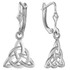 White Gold Celtic Trinity Earrings