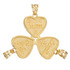 3pc Gold 'MOM, BIG SIS, LITTLE SIS' Heart Pendant Set