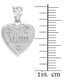 3pc White Gold 'MOM, BIG SIS, LITTLE SIS' Heart Pendant Set