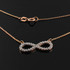 14K Rose Gold Diamond Infinity Necklace