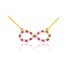 14K Gold Infinity Necklace with Diamonds and Rubies